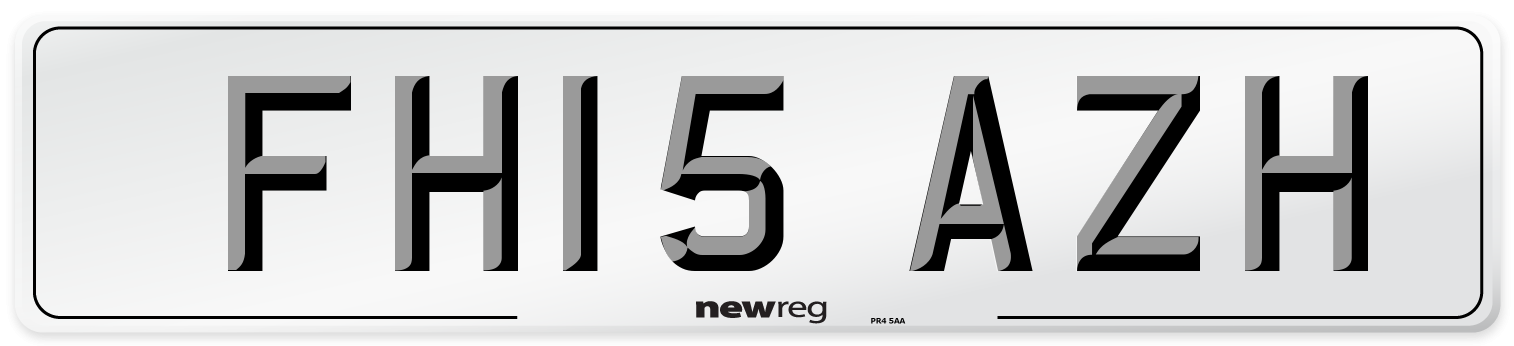 FH15 AZH Number Plate from New Reg